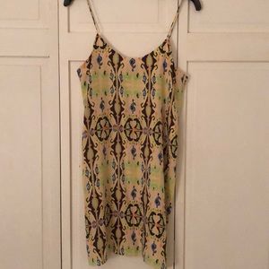 Tibi ikat print silk slip style dress size 2